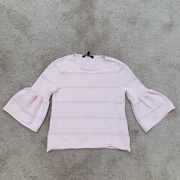 WHBM Pink Puff Sleeve Sweater XS - Picture 2 of 4